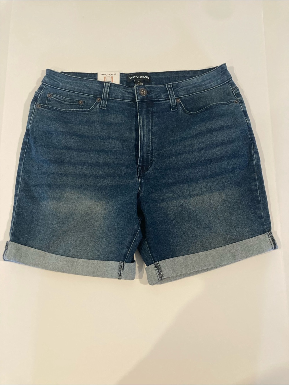 DKNY Jeans Women's Denim Bermuda Short Medium Wash - Size 12